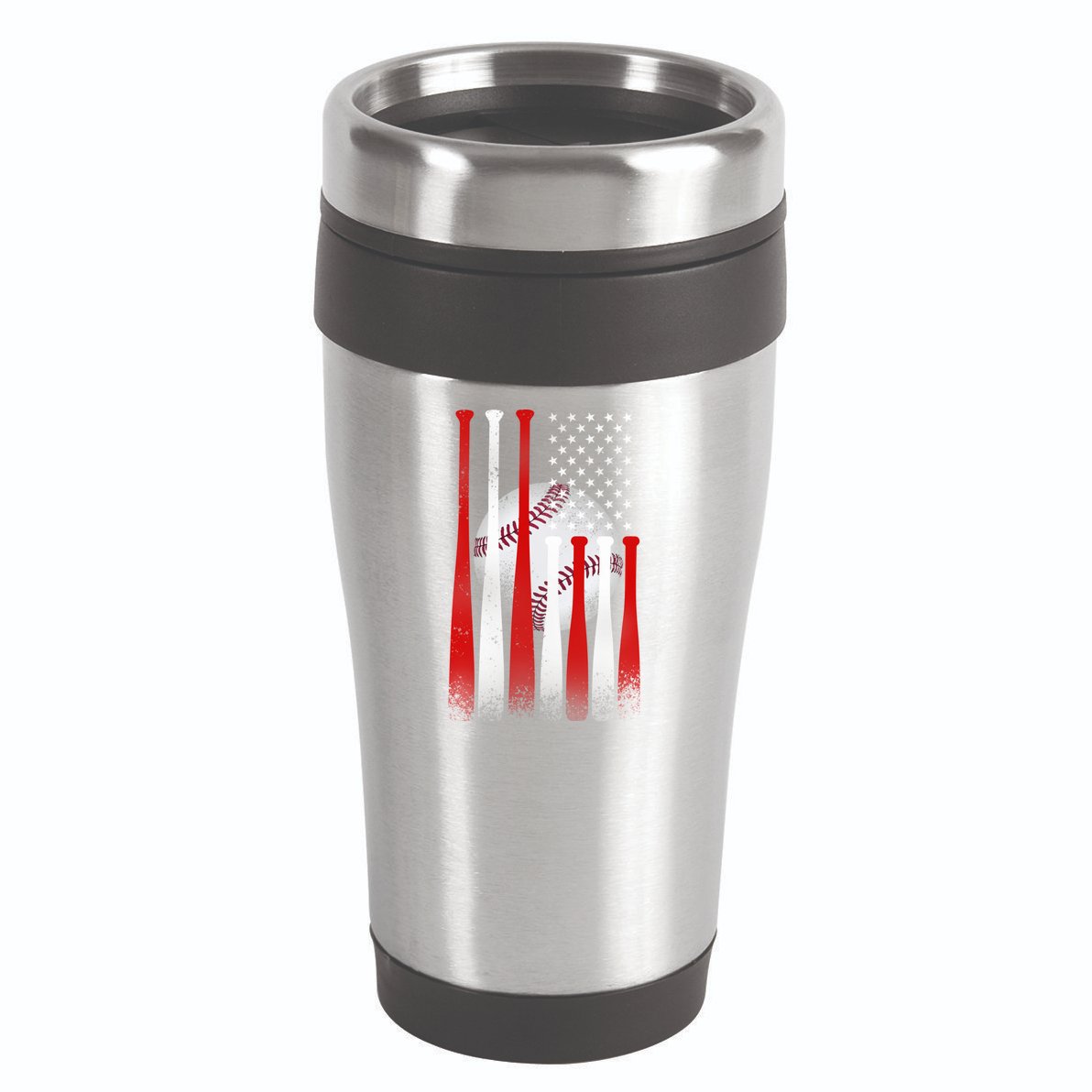 Vintage American Flag Baseball Cool Gift Baseball Fans Gift 16oz Travel Tumbler