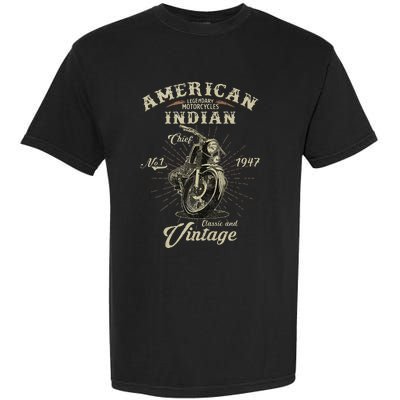 Vintage American For Old Biker Gifts Garment-Dyed Heavyweight T-Shirt