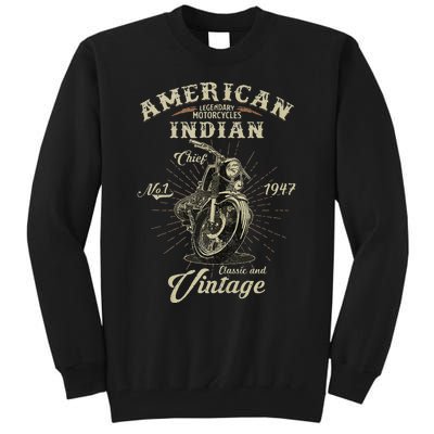 Vintage American For Old Biker Gifts Tall Sweatshirt