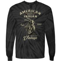 Vintage American For Old Biker Gifts Tie-Dye Long Sleeve Shirt