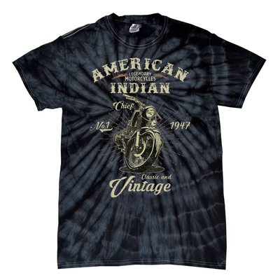 Vintage American For Old Biker Gifts Tie-Dye T-Shirt