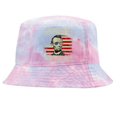 Vintage American Flag Patriots I Haven't Seen The Democrats Tie-Dyed Bucket Hat