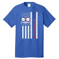 Vintage American Flag Hvac Technician Us Hvac Tech Gift Tall T-Shirt