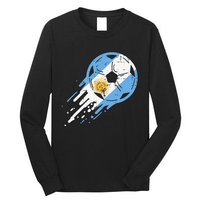 Vintege Argentina Flag Argentine Soccer Fan Long Sleeve Shirt