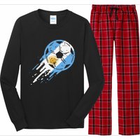 Vintege Argentina Flag Argentine Soccer Fan Long Sleeve Pajama Set