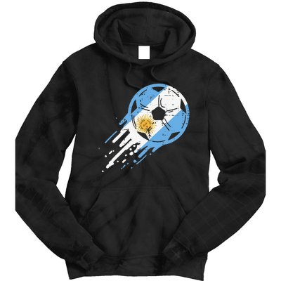 Vintege Argentina Flag Argentine Soccer Fan Tie Dye Hoodie