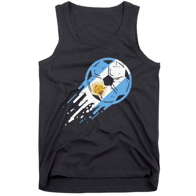 Vintege Argentina Flag Argentine Soccer Fan Tank Top