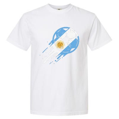 Vintege Argentina Flag Argentine Soccer Fan Garment-Dyed Heavyweight T-Shirt