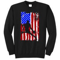 Vintage American Flag Basketball Tall Sweatshirt