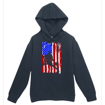 Vintage American Flag Basketball Urban Pullover Hoodie