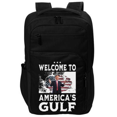 Vintage American Flag Welcome To AmericaS Gulf Trump Impact Tech Backpack