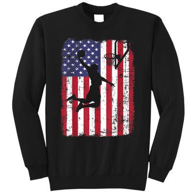 Vintage American Flag Basketball Sweatshirt