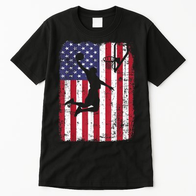 Vintage American Flag Basketball Tall T-Shirt