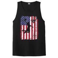 Vintage American Flag Basketball PosiCharge Competitor Tank