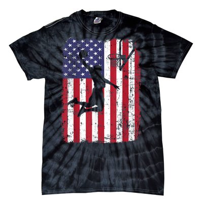 Vintage American Flag Basketball Tie-Dye T-Shirt