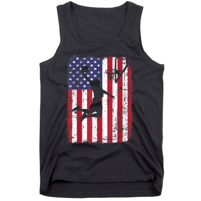 Vintage American Flag Basketball Tank Top