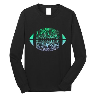 Vintage American Football Player Long Sleeve Shirt