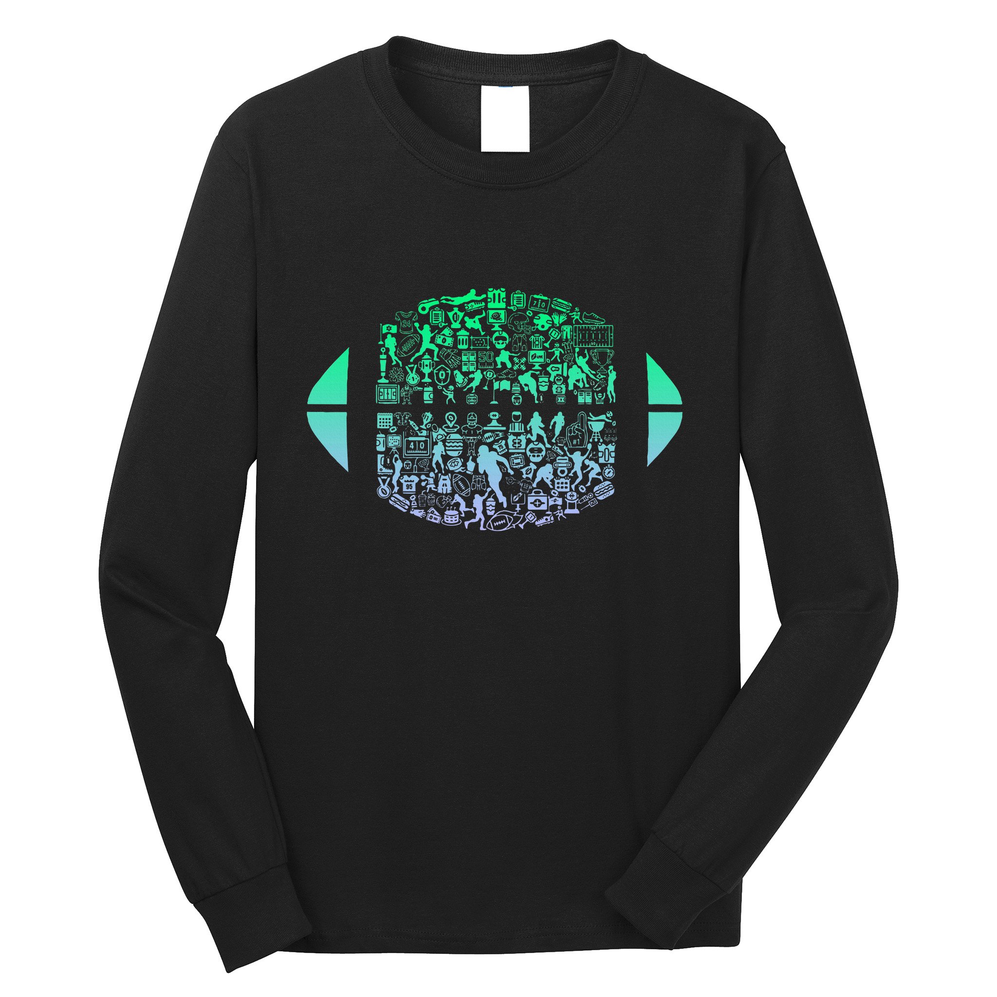 Vintage American Football Player Long Sleeve Shirt