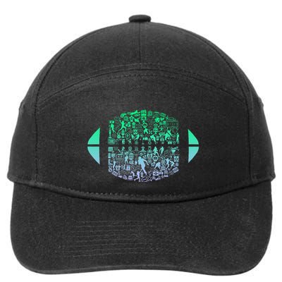 Vintage American Football Player 7-Panel Snapback Hat