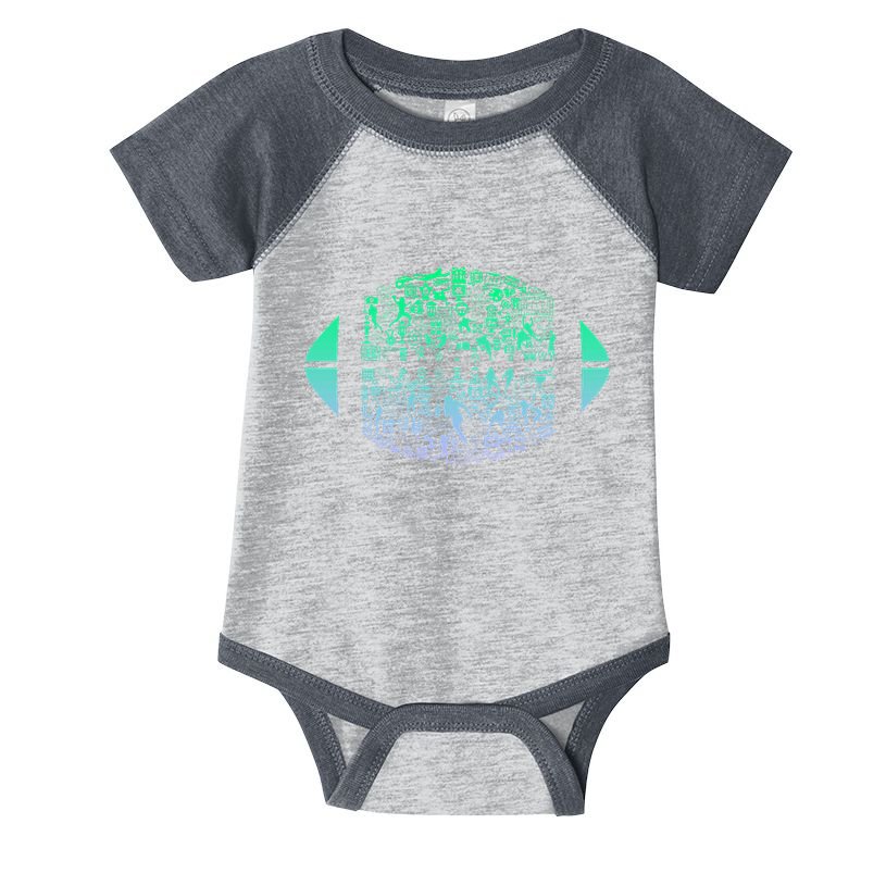 Vintage American Football Player Infant Baby Jersey Bodysuit