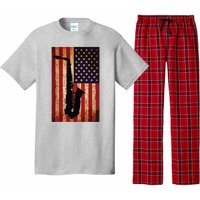 Vintage American Flag Saxophone Funny Sax Music Player Gifts Pajama Set