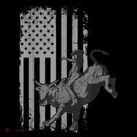 Vintage American Flag Bucking Bull Riding Patriotism Rodeo Tall T-Shirt