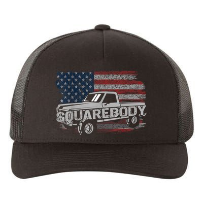 Vintage American Flag Squarebody Square Body Truck Lover Yupoong Adult 5-Panel Trucker Hat