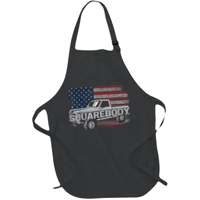 Vintage American Flag Squarebody Square Body Truck Lover Apron
