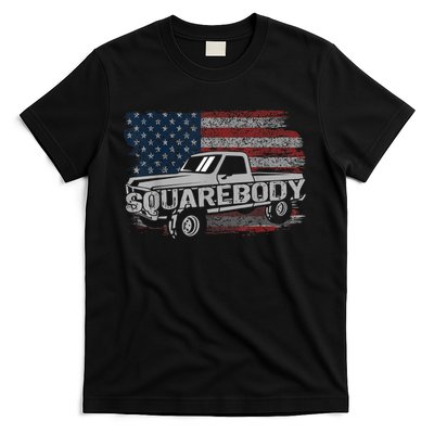 Vintage American Flag Squarebody Square Body Truck Lover T-Shirt