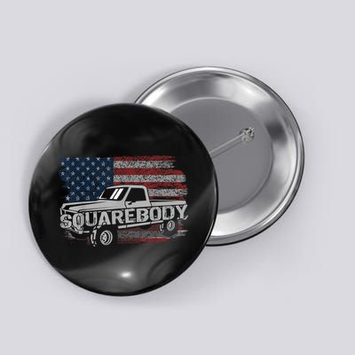 Vintage American Flag Squarebody Square Body Truck Lover Button
