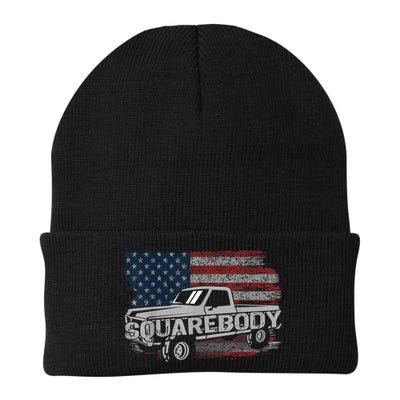 Vintage American Flag Squarebody Square Body Truck Lover Beanie