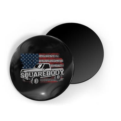 Vintage American Flag Squarebody Square Body Truck Lover Magnet