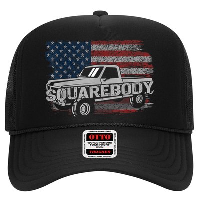 Vintage American Flag Squarebody Square Body Truck Lover Trucker Hat