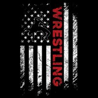 Vintage American Flag Wrestling Patriotic Wrestler Cooling Performance Crew T-Shirt