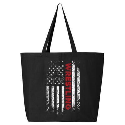 Vintage American Flag Wrestling Patriotic Wrestler 25L Jumbo Tote