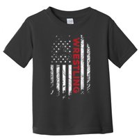 Vintage American Flag Wrestling Patriotic Wrestler Toddler T-Shirt