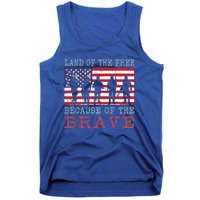 Vintage American Flag Land Of The Free Because Of The Brave Gift Tank Top