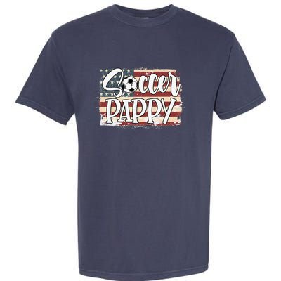 Vintage American Flag Soccer Pappy Garment-Dyed Heavyweight T-Shirt