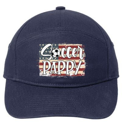 Vintage American Flag Soccer Pappy 7-Panel Snapback Hat