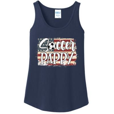 Vintage American Flag Soccer Pappy Ladies Essential Tank