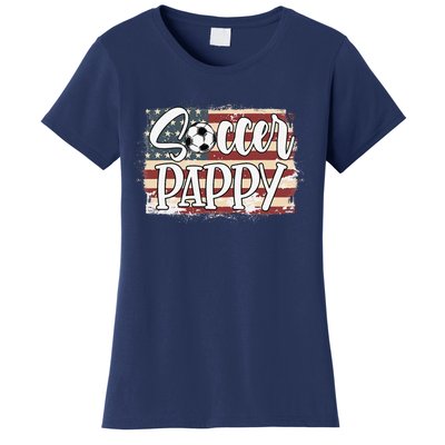 Vintage American Flag Soccer Pappy Women's T-Shirt