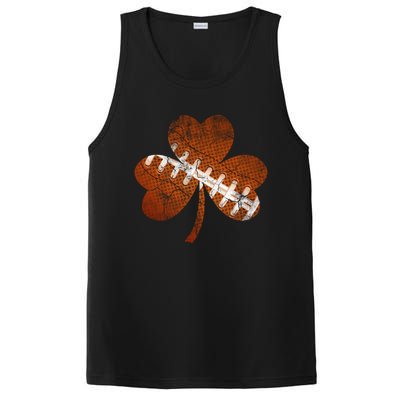 Vintage American Football St Patricks Day Sports Player Gift PosiCharge Competitor Tank