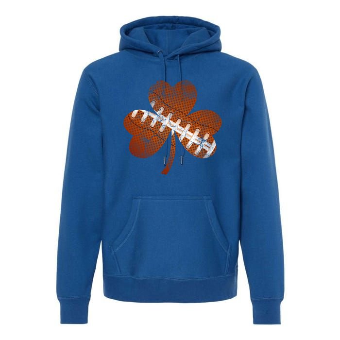 Vintage American Football St Patricks Day Sports Player Gift Premium Hoodie