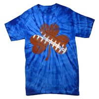 Vintage American Football St Patricks Day Sports Player Gift Tie-Dye T-Shirt