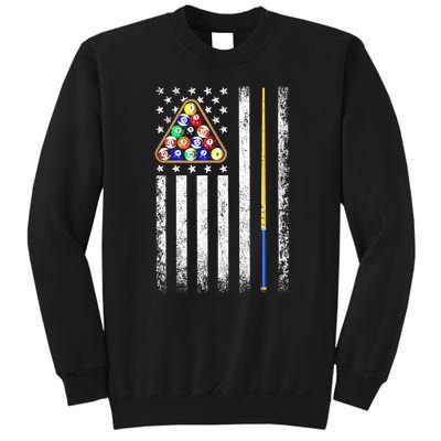 Vintage American Flag Billiard Pool Player Gift Sweatshirt