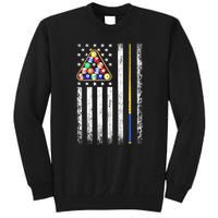 Vintage American Flag Billiard Pool Player Gift Tall Sweatshirt