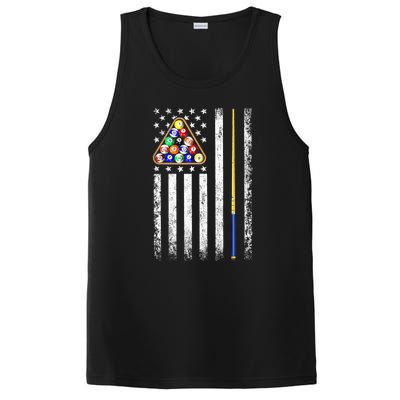 Vintage American Flag Billiard Pool Player Gift PosiCharge Competitor Tank