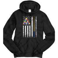 Vintage American Flag Billiard Pool Player Gift Tie Dye Hoodie