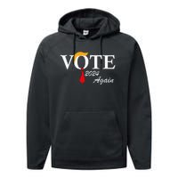 Vote Again Funny Pro President Trump 2024 Trump Performance Fleece Hoodie