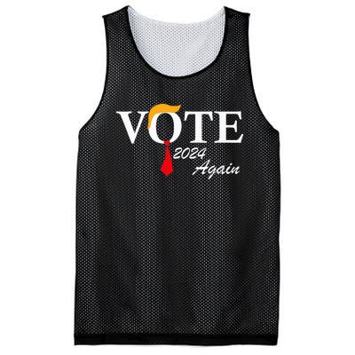 Vote Again Funny Pro President Trump 2024 Trump Mesh Reversible Basketball Jersey Tank